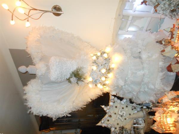 Grote foto te koop kerstversiering witte engel in paspopvorm hobby en vrije tijd overige hobby en vrije tijd