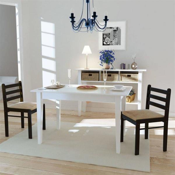 Grote foto eetkamerstoelen vierkant hout bruin 2 st huis en inrichting stoelen