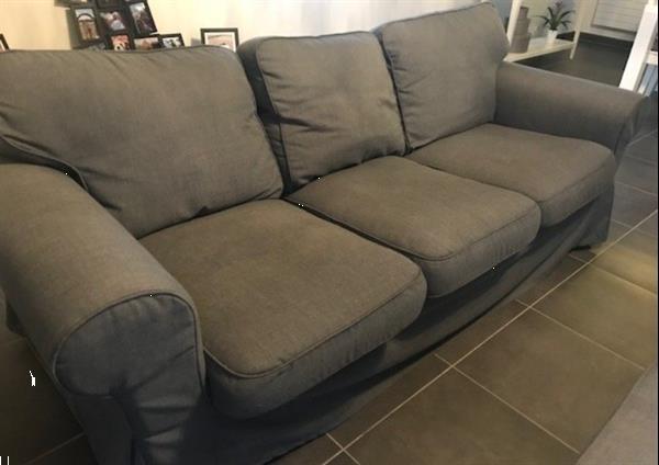 Grote foto ikea ektorp 3 zitsbank nordvalla donkergrijs huis en inrichting sofa en chaises longues