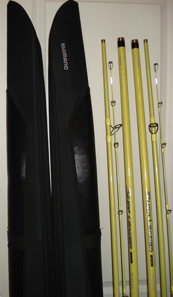 Grote foto 2 strandwerphengels te koop shimano. watersport en boten zeevissen