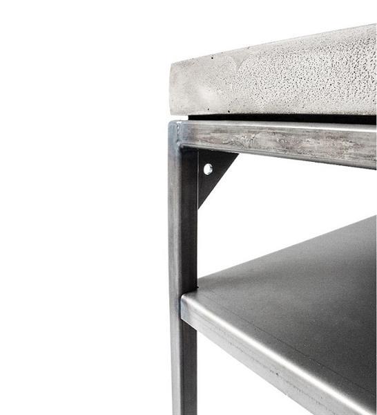 Grote foto stoere side table in beton met metaal huis en inrichting sidetables