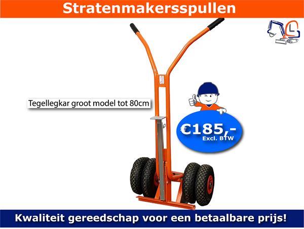 Grote foto tegellegkar t donkey tegeltiller leggen tegels tuin en terras tuingereedschap