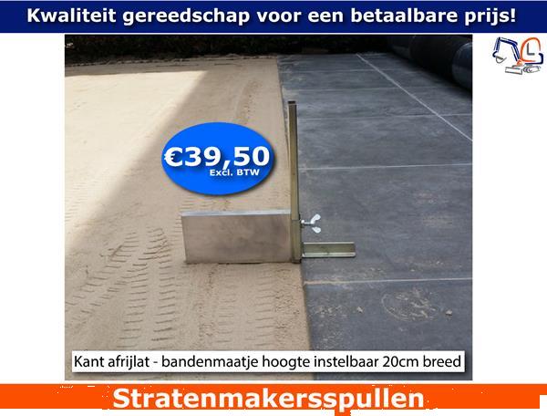 Grote foto afreien egaliseren snelglad strak vlak zandbed tuin en terras tuingereedschap
