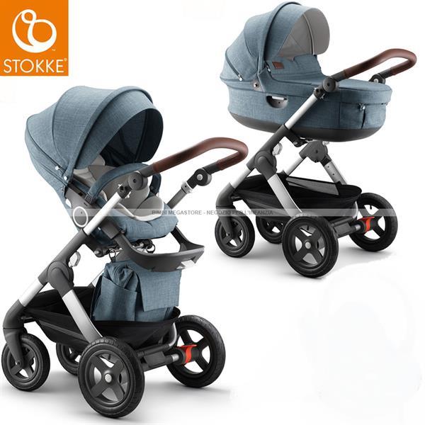 Grote foto stokke trailz kinderwagen nordic blue kinderen en baby kinderwagens