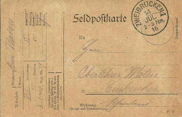 Grote foto 1915 arlon en zweibrucken 2 feldpostkarten postzegels en munten postzegels