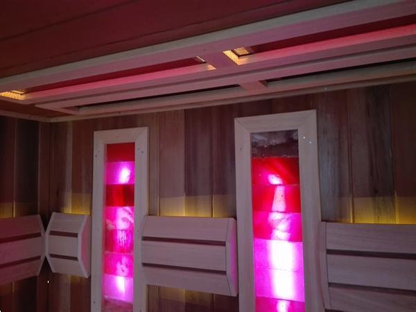 Grote foto luxe finse sauna infrarood cabine sport en fitness sauna
