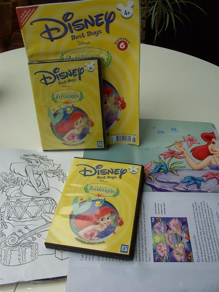 Grote foto disney de kleine zeemeermin tijdschrift en cd rom kinderen en baby kindervideo en dvd