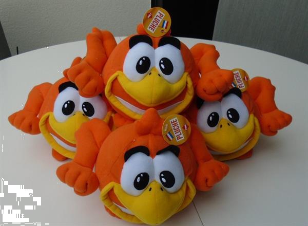 Grote foto knuffel geluk vogeltje oranje 35 stuks nieuw. zakelijke goederen partijgoederen