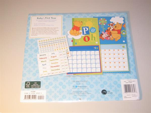 Grote foto winnie the pooh calendar 2012 baby first year kinderen en baby overige babyartikelen