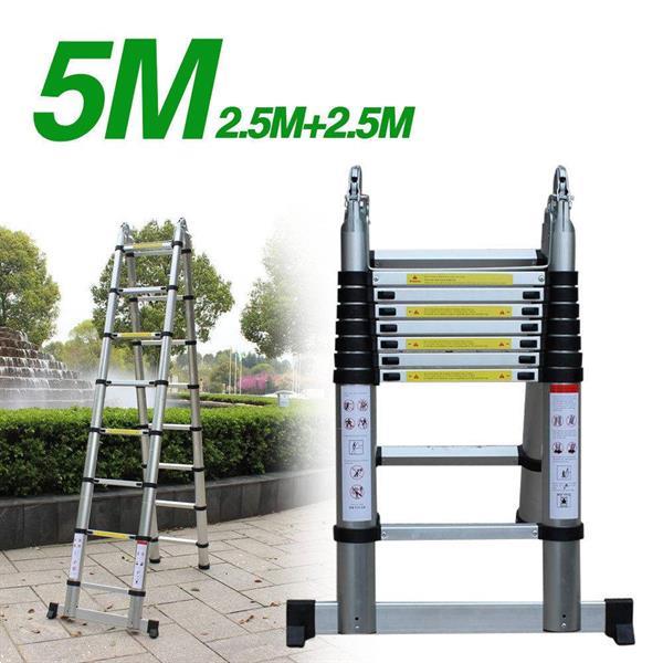Grote foto telescopische klapladder 5 meter doe het zelf en verbouw gereedschappen en machines