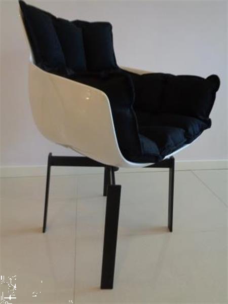 Grote foto draaibare design stoel husk armchair huis en inrichting stoelen