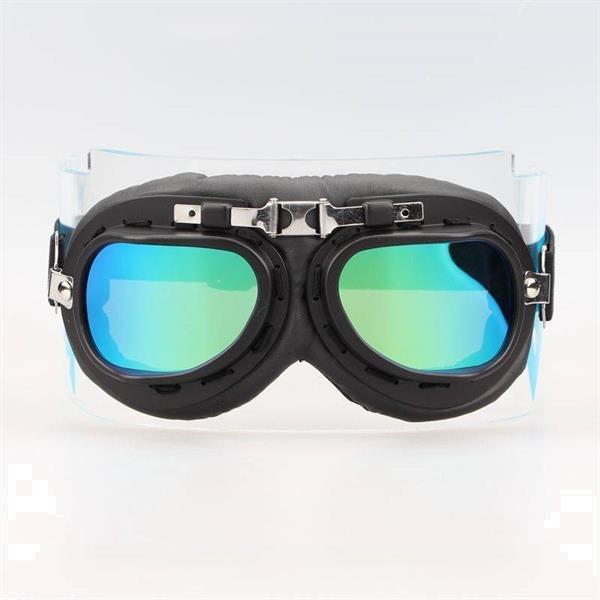 Grote foto crg zwart chrome motorbril glaskleur multi kleur motoren overige accessoires