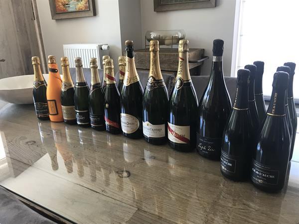 Grote foto lot 18 champagneflessen te koop verzamelen wijnen