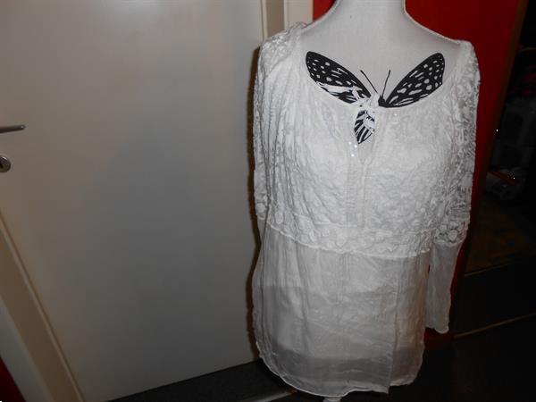 Grote foto bloes wit amelie amelie maat 38 kleding dames blouses