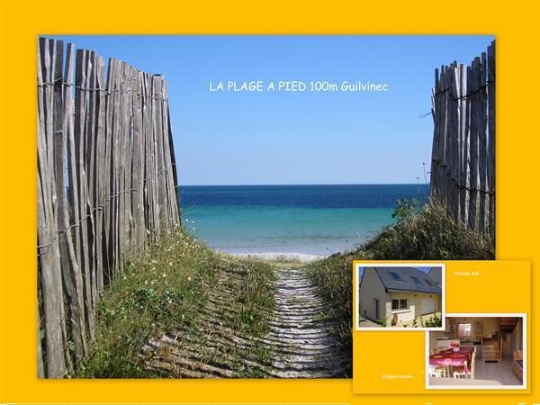 Grote foto la plage a pied 100m guilvinec bretagne vakantie frankrijk