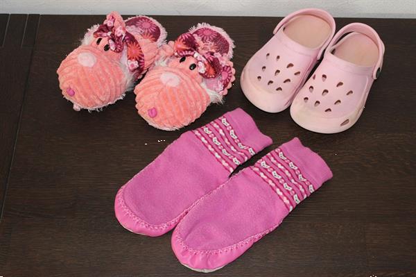 Grote foto pantoffels maat 28 3 paar meisje kinderen en baby schoentjes en sokjes