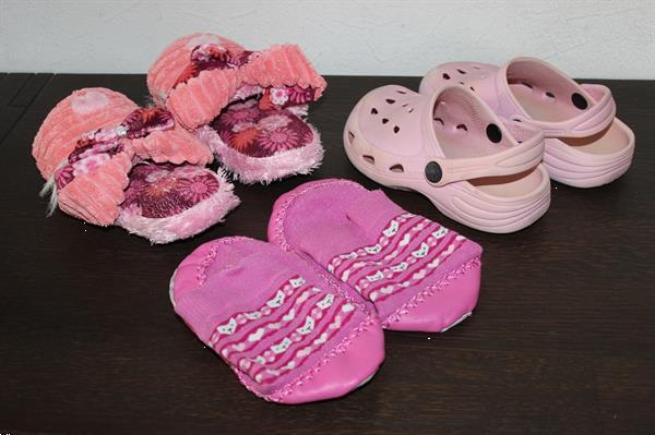 Grote foto pantoffels maat 28 3 paar meisje kinderen en baby schoentjes en sokjes