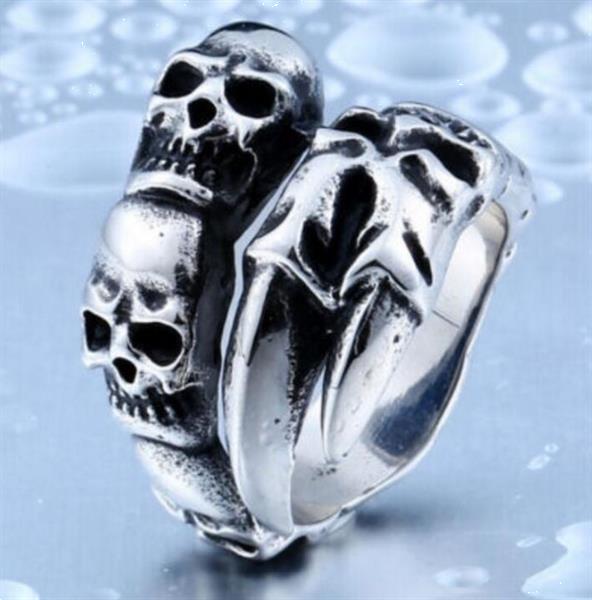 Grote foto verstelbare skulls claw ring nieuw sieraden tassen en uiterlijk ringen voor hem