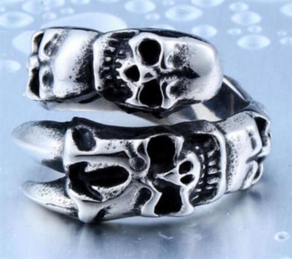 Grote foto verstelbare skulls claw ring nieuw sieraden tassen en uiterlijk ringen voor hem