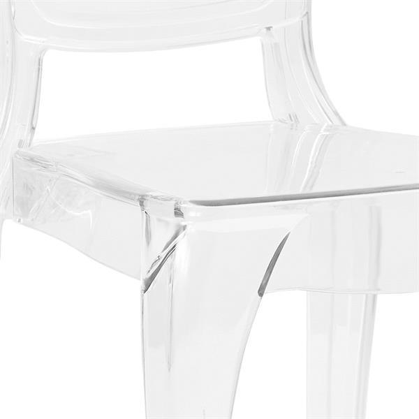 Grote foto vidaxl eetkamerstoelen 6 st polycarbonaat wit huis en inrichting stoelen