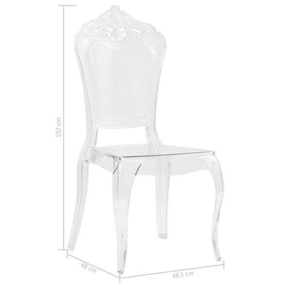 Grote foto vidaxl eetkamerstoelen 6 st polycarbonaat wit huis en inrichting stoelen