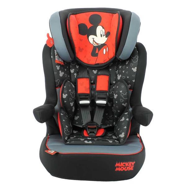 Grote foto disney babyautostoel luxe mickey mouse 1 2 3 rood en zwart kinderen en baby autostoeltjes