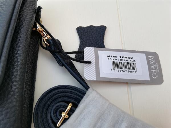 Grote foto charm crossbody tas navy blue sieraden tassen en uiterlijk damestassen