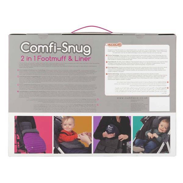 Grote foto cuddleco voetenzak en voering 2 in 1 comfi snug kaki kinderen en baby kinderwagens