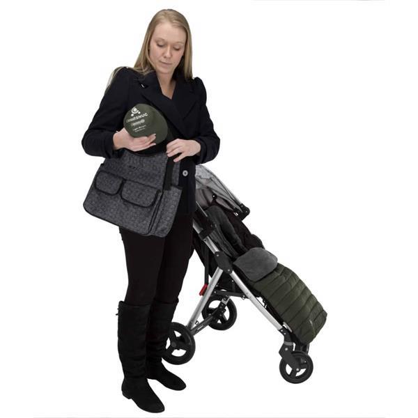 Grote foto cuddleco voetenzak en voering 2 in 1 comfi snug kaki kinderen en baby kinderwagens