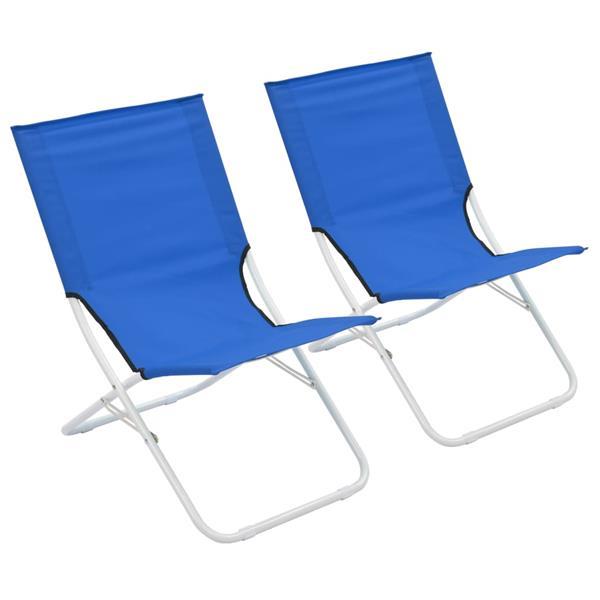 Grote foto vidaxl strandstoelen 2 st inklapbaar blauw caravans en kamperen overige caravans en kamperen