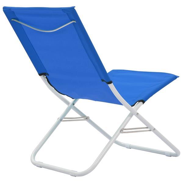 Grote foto vidaxl strandstoelen 2 st inklapbaar blauw caravans en kamperen overige caravans en kamperen