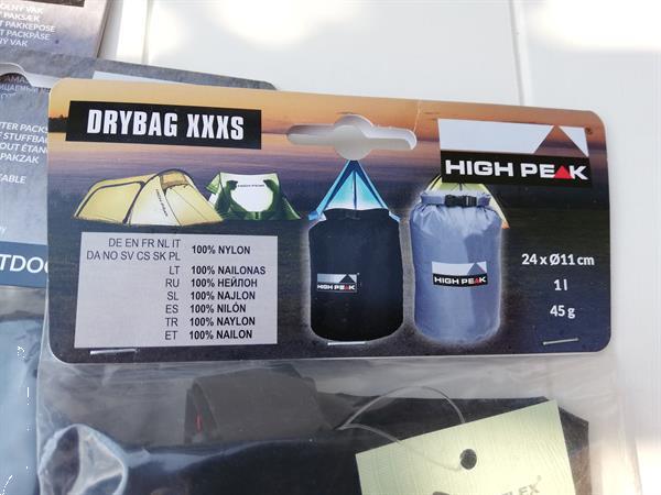 Grote foto high peak drybag xxxs zwart 1 l caravans en kamperen gereedschap