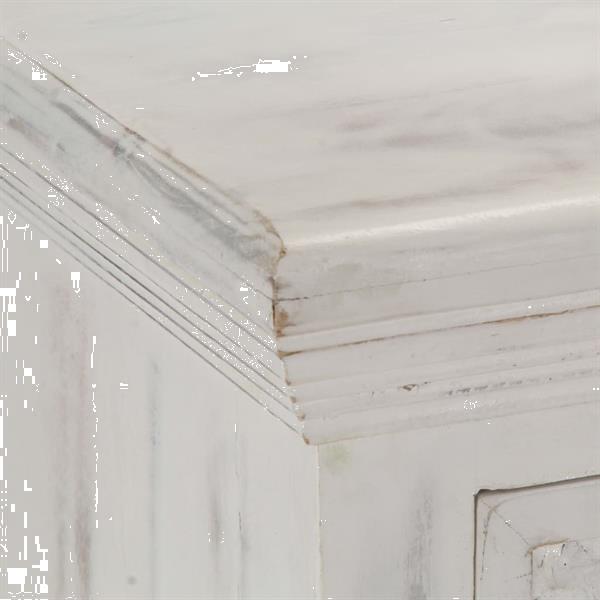 Grote foto vidaxl dressoir 140x40x74 cm massief mangohout wit huis en inrichting overige