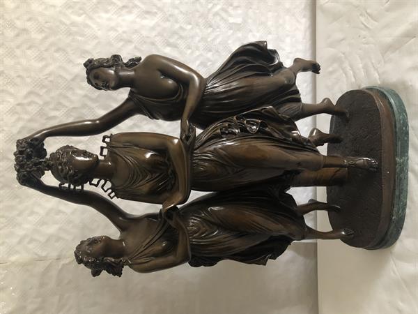 Grote foto brons de 3 graces antiek en kunst beelden houtsnijwerken