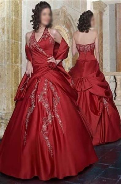 Grote foto bordeaux trouwjurken trouwjurken kleur bordeaux kleding dames trouwkleding