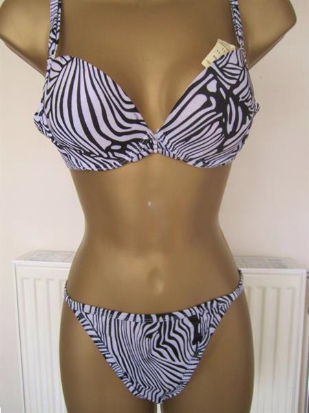 Grote foto voorgevormde lingerieset bikini in zebra motief kleding dames ondergoed en lingerie