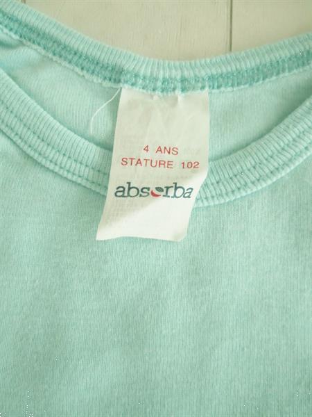 Grote foto zacht turquoise mouwloos topje absorba 104 kinderen en baby maat 104