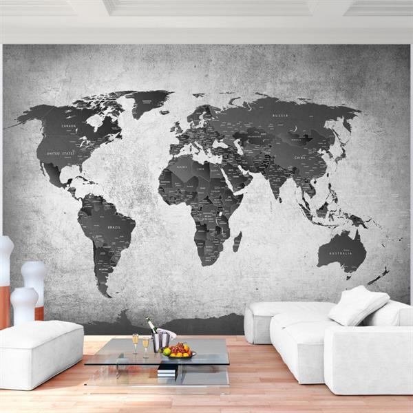 Grote foto foto vliesbehang wereldkaart l 352x250 cm huis en inrichting behang