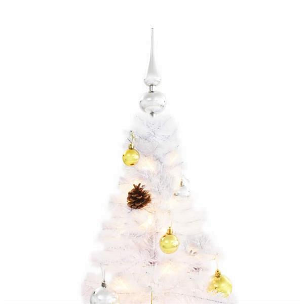 Grote foto vidaxl kunstkerstboom versierd met kerstballen en led 150 diversen overige diversen