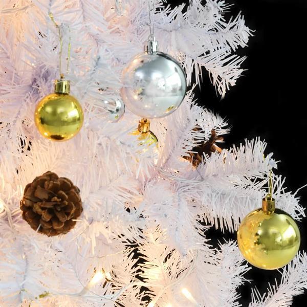 Grote foto vidaxl kunstkerstboom versierd met kerstballen en led 150 diversen overige diversen