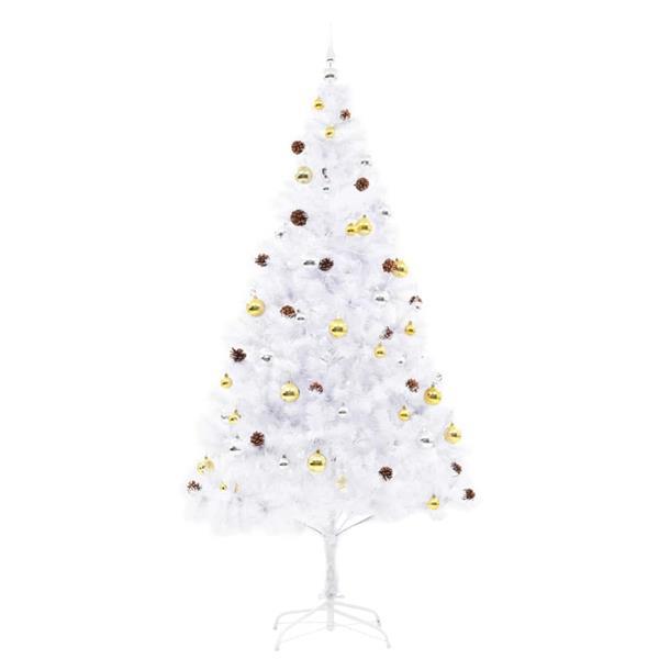 Grote foto vidaxl kunstkerstboom versierd met kerstballen en led 210 diversen overige diversen