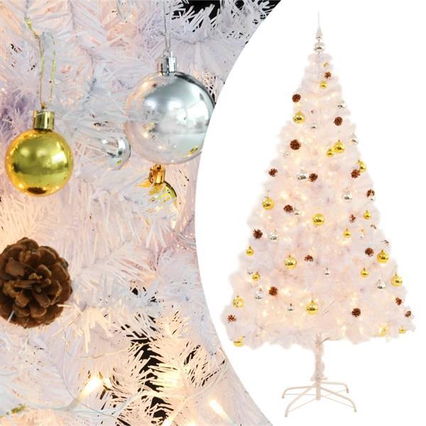 Grote foto vidaxl kunstkerstboom versierd met kerstballen en led 210 diversen overige diversen