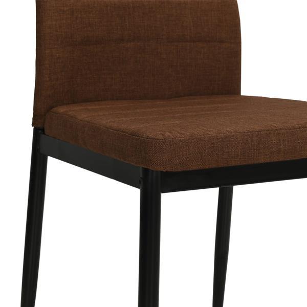 Grote foto vidaxl eetkamerstoelen stof bruin 2 st huis en inrichting stoelen