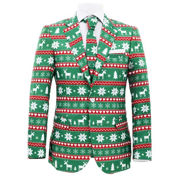 Grote foto vidaxl tweedelig kerstpak met stropdas mannen maat 48 feeste kleding heren kostuums en colberts
