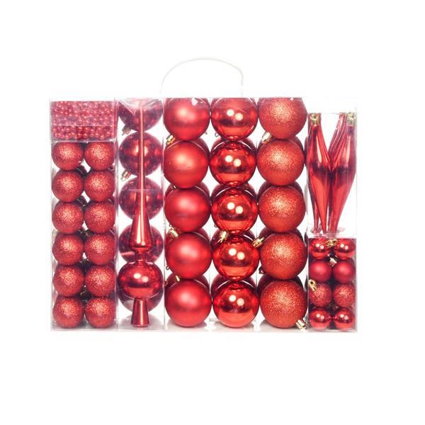 Grote foto vidaxl kerstballenset 6 cm rood 113 delig diversen overige diversen