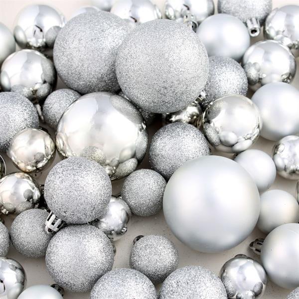 Grote foto vidaxl kerstballenset 6 cm zilver 113 delig diversen overige diversen