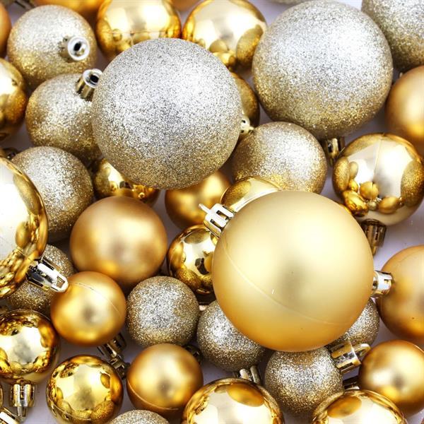 Grote foto vidaxl kerstballenset 6 cm goud 113 delig diversen overige diversen