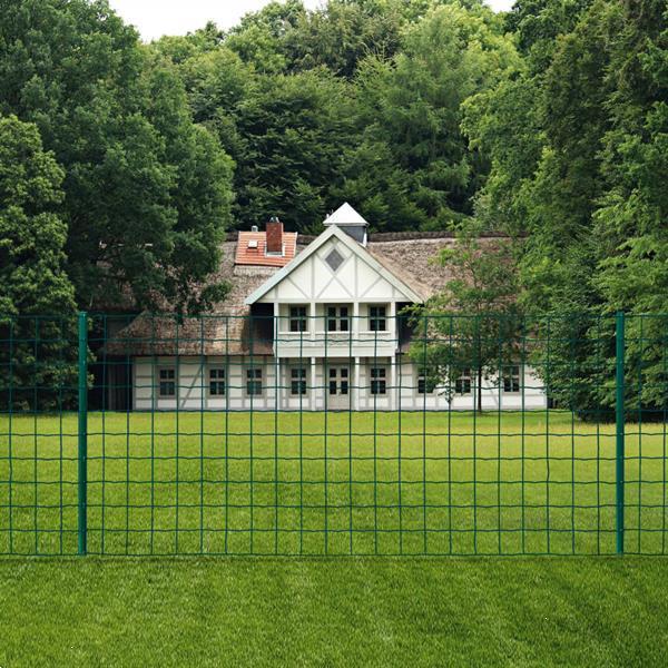 Grote foto vidaxl euro hekset 20x1 5 m staal groen tuin en terras hekken en schuttingen