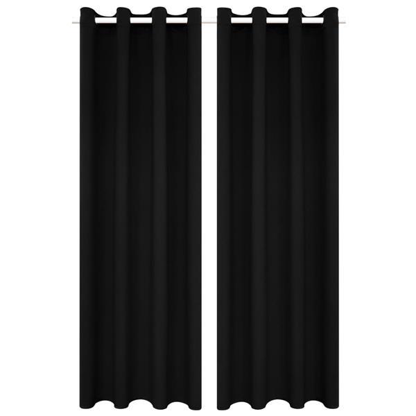 Grote foto vidaxl gordijnen verduisterend 140x245 cm zwart 2 st huis en inrichting gordijnen en lamellen