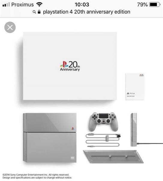 Grote foto sony playstation 4 20th anniversary spelcomputers games playstation 4